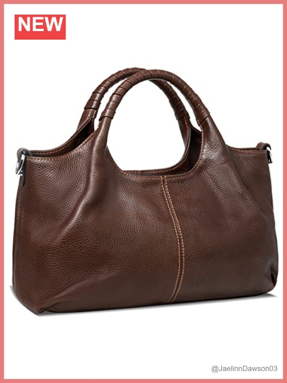 Iswee Genuine Leather Satchel Crossbody Shoulder Bag Hobo Purse